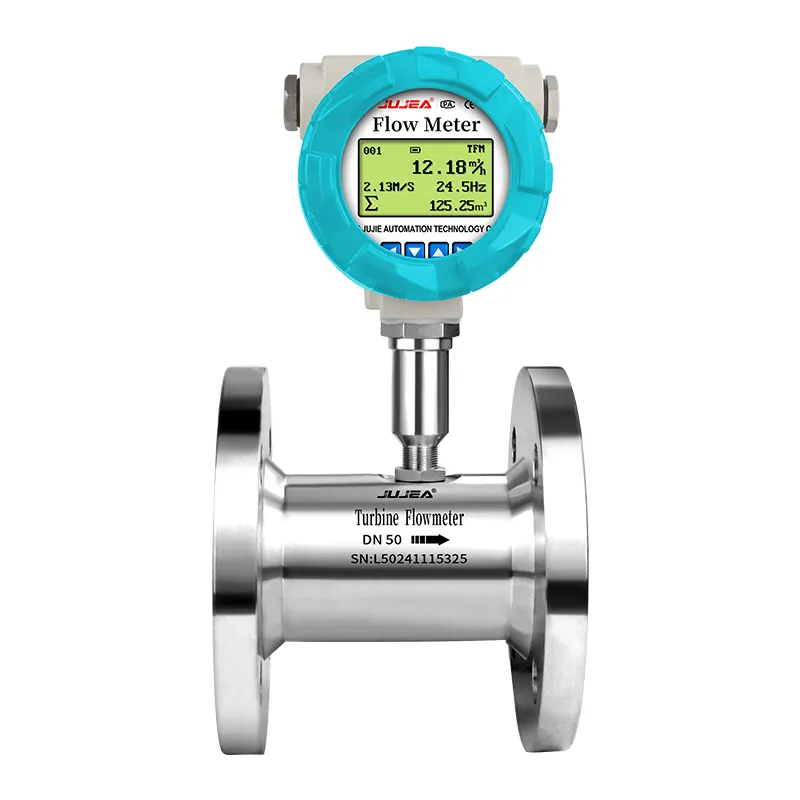 flange turbine flow meter for liquid particle size analyzer