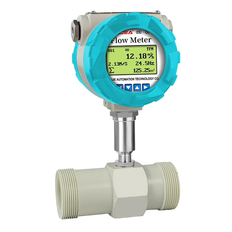 ptfe turbine flow meter for flow meter water treatment plant