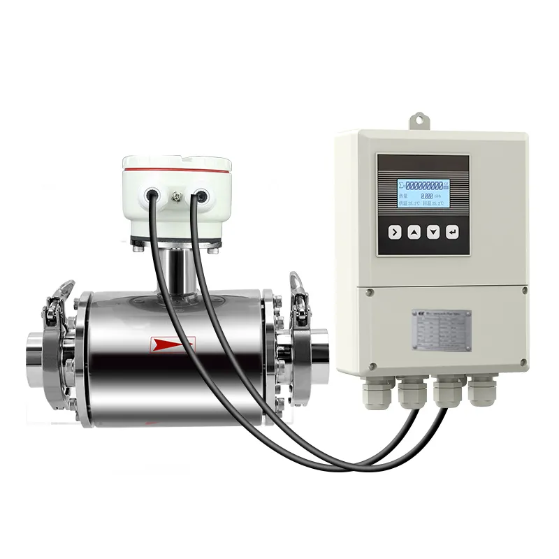 stainless steel electromagnetic flow meter for water flow rate monitor
