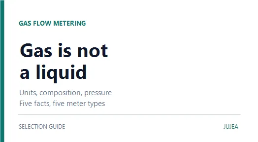 Gas flow meter selection: units, composition and pressure decide the type